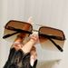 Women's Glasses driving new style trendy square large frame sunglasses for women half frame sunglasses_viptrois.com