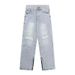 American Retro Distressed Wide Leg Jeans, New Summer Style, Thin, High Waisted, Loose, Slimming, Couple's Floor Length Pants_viptrois.com