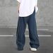 Men's Clothing Casual Pants Loose Trendy Straight Trousers_viptrois.com