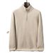 Nordmann Autumn Winter New Heavyweight Thickened Cashmere Wool Turtleneck Half Zipper Base Shirt Men's Warm Knitted Top_viptrois.com