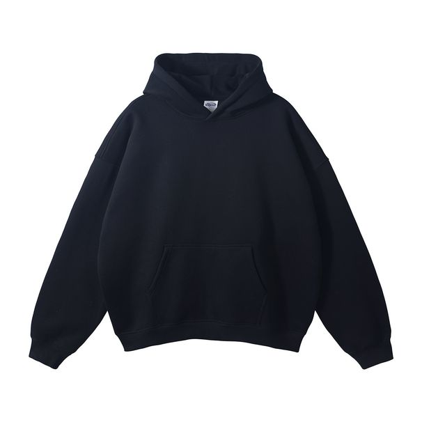 Unisex Oversized Fleece Hoodie - Drop Shoulder Streetwear Sweatshirt With Kangaroo Pocket_viptrois.com