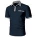 2025d 2024 Summer Polo Shirt Houndstooth Short Sleeve Turn-down Collar T-shirt Casual Fit Top Men's Clothing_viptrois.com