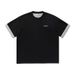 Monochrome Man- Old Money Style Double-Sided Air Layer Short T-Shirt Men's Summer New Texture Light Letter Embroidery Half Sleeve_viptrois.com