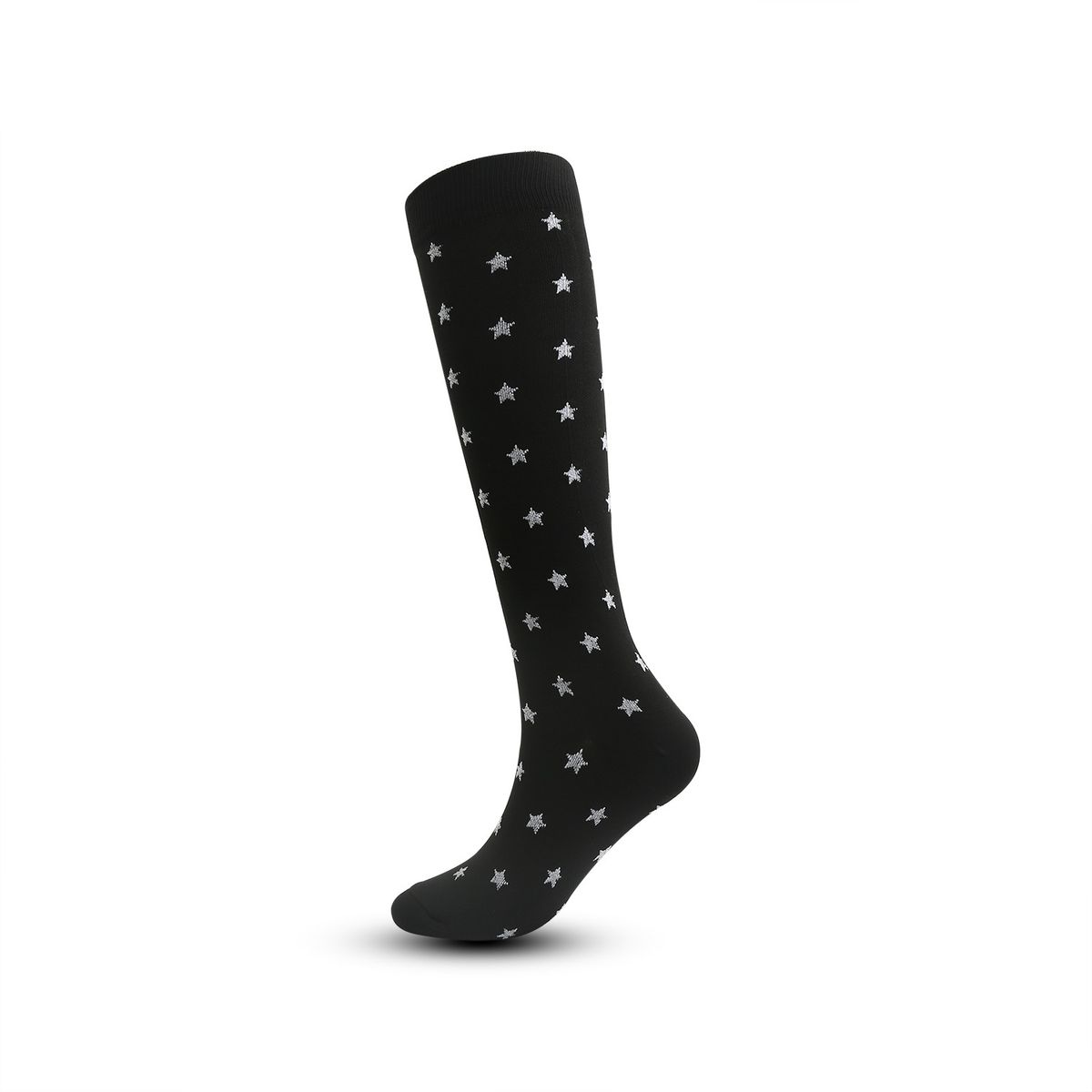 Outdoor sports pressure socks black and white fashionable men's and women's running elastic compression socks_viptrois.com