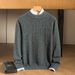 Men's Thick Wool Knit Sweater - Warm Crewneck Pullover For Autumn & Winter, Classic Casual Style, Soft & Breathable (Multiple Colors & Sizes)_viptrois.com