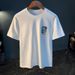 High End Short Sleeved Summer New Breathable Printed Loose Top Pure Cotton Men's Versatile Casual T-shirt_viptrois.com