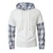 Men’s Color-Block Grid Shirt Jacket – Long Sleeve Layering Piece With Contrast Collar (Polyester Blend, Streetwear, Fall/Winter Casual)_viptrois.com