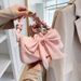 Retro Mini Handbag With Bow - Vintage Style Crossbody Purse For Women, Small PU Shoulder Bag, Fashionable Cute Clutch For Daily Outfits_viptrois.com
