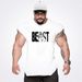 BEAST Beast Cotton Fitness Tank Top Men's GYM Sports Training Thin Round Hem Slim Fit Sleeveless T-shirt_viptrois.com