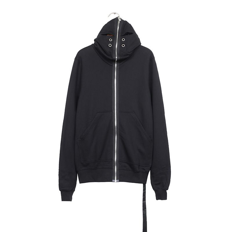 Men’s Clothing Dark RO Shark Hat Personality Four Eyelet Zipper Hooded Sweater Jacket Loose Men_viptrois.com