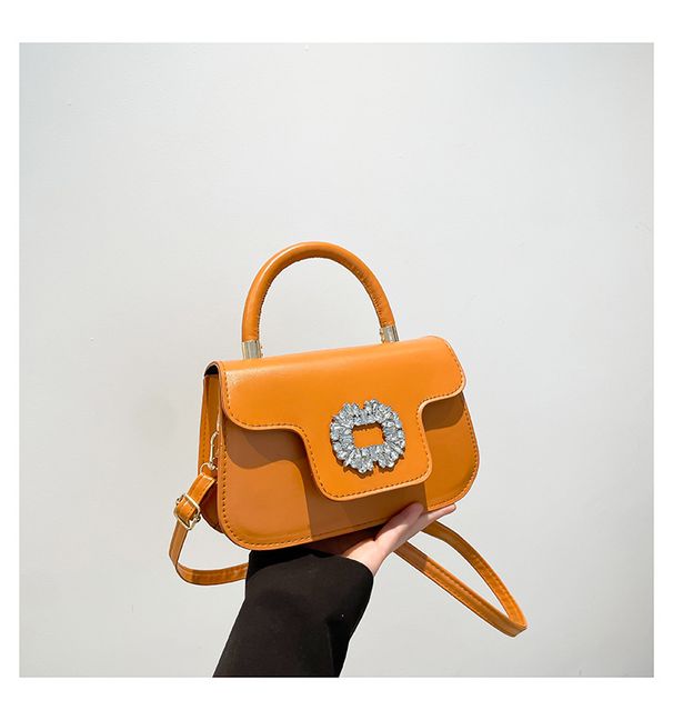 Women's Bags Fashion Diamond Studded Small Square Bag Simple Handbag For Women, Stylish And Versatile Textured Shoulder Messenger Bag_viptrois.com