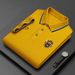 Men's Clothing Short Sleeved T Shirt With Embroidery And Lapel For Dads, Breathable Summer Business Casual_viptrois.com