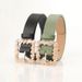 Women's belt alloy inlaid rhinestone pin buckle with dress decorative belt elegant and versatile niche _viptrois.com