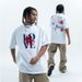 Summer Autumn 270g American Style Letter Print Loose Cotton Short Sleeve Unisex Couple Top_viptrois.com