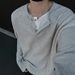Pulse Style High-End Two-Piece Long Sleeve T-Shirt For Men Loose Casual Spring And Autumn Korean Version Versatile_viptrois.com