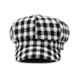 Autumn New British Women's Octagonal Korean Fashion Versatile Style Plaid Beret Artist Hat_viptrois.com