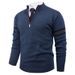 Pure 2025 Foreign Trade High-Quality Autumn Winter New Men's Thickened Half-Zip Sweater Jacquard Knitwear_viptrois.com