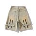 American Retro Yellow Mud-dyed Denim For Men, Summer Thin Style, Trendy Brand Workwear Pants, Unique Design Niche_viptrois.com