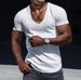 2025 Summer New V-neck T-shirt Casual And Fashionable Men's Clothing_viptrois.com