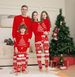 Christmas Home dress printed pajamas Christmas family crew-neck long-sleeved suit_viptrois.com