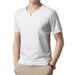 Cool Cotton Short Sleeved In Summer, Simple And Versatile, Casual, Sweat Absorbing, Breathable Round Neck Ice Silk_viptrois.com