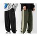 Monochrome Man- Custom Suede Casual Men, Loose Fit, Gothic Print, American Style, Jogger Pants For Autumn_viptrois.com