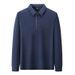 Nordmann Cross-Border Men's Long Sleeve Middle-Aged Loose Casual Base Spring T-Sh Dad's Autumn Outfit Turn-Down Collar Polo_viptrois.com