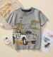 Mother & Kids European And American Children's Clothing Boy Tops 2025 Summer New Boys Printed Gray Short Sleeved Cartoon T Shirt Factory Wholesale_viptrois.com
