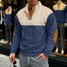 Cross-border American Spring And Autumn Outdoor Men's Loose Ami Click Corduroy Henry Contrasting Commuter Sweatshirt_viptrois.com