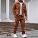 Men's Workwear Jacket & Pants Set - Multi-Pocket Outdoor Utility Suit With Stylish Casual Design For Urban Adventures_viptrois.com