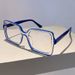 New Retro Boxy Personalized Contrasting Color Flat Mirror, European And American Style Instagram Trendy Versatile Fashion Anti Blue Light Mirror_viptrois.com