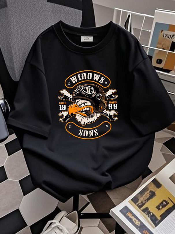 NEW LIMITED Smokin' Eagle Widows Sons Masonic T-Shirt Unisex Fashion Casual Versatile Homme Stylish Top For Everyday Wear Comfortable Graphic_viptrois.com