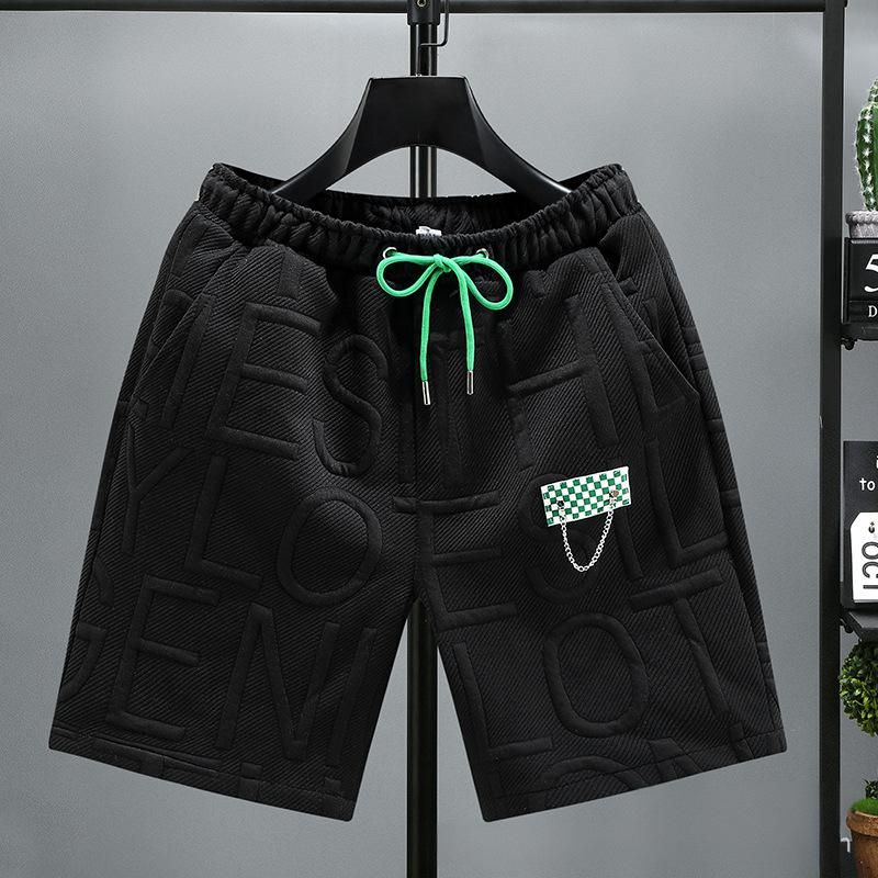 Men's Clothing Trendy Thin Casual Shorts Letter Printed Loose Quick Drying Breathable Shorts_viptrois.com