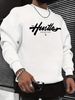 Men's Loose Casual And Fashionable Houston Letter Pattern Printed Round Neck Long Sleeved Sportswear For Autumn And Winter_viptrois.com