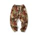 Men's Clothing Retro Oil Painting Floral Jacquard Casual Pants Large Size Non Elastic Loose Harem Pants_viptrois.com