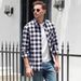 Men's Clothing Brushed Plaid Shirt Men's Long Sleeved Casual Shirt Men's Flannel Shirt Men's Cross Border Hot Selling_viptrois.com