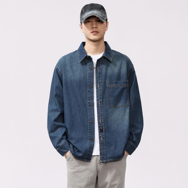 Ice Oxygen Bar Denim Jacket For Men's Spring And Summer 2025 New Style Washed Nostalgic American Thin Wear-Resistant_viptrois.com