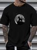 Giant Schnauzer Dog Moon T Shirt Cute Halloween For Lovers Funny Mother's Day Graphic Breathable Stretched Unisex Summer Stylish Homme Comfortable_viptrois.com