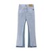 High Street Splicing Washed Light Colored Jeans For Men's Hiphop Trendy Straight Leg Pants With A Niche Design And_viptrois.com