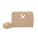 Women's Quilted Women's Wallet With Zipper & Fur Ball - Short Purse With Butterfly Charm (Minimalist & Versatile)_viptrois.com