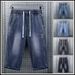 Elastic Waist 2025 Summer Thin Denim Shorts Men's Trendy Versatile Seven-Point Comfortable Breathable 7-Point Pants Men_viptrois.com
