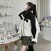 Women's Winter Padded Jacket Short Loose Thickened Coat Fashionable Quilted Puffer Outerwear With Stand Collar And Pockets_viptrois.com