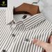 Paisen Longxia's New Jin Ammonia Ice Silk Wrinkle Resistant Seamless Short Sleeved Shirt, Light Luxury And Iron Free B4f_viptrois.com