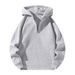 Men's Zip-Up Hoodie With Kangaroo Pocket - Casual Streetwear Pullover Sweatshirt For Hip Hop & Urban Style (Black, Grey, Pink, Purple, Navy)_viptrois.com