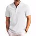 Men's Clothing New Men's Retro Cotton And Linen Striped Henry Shirt Casual Loose Shirt_viptrois.com
