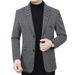 Pure 2025 New Slim Fit Workwear Spring Men's Light Business Casual Woolen Jacket Top Wholesale_viptrois.com