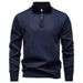 Men's Half-Zip Fleece-Lined Sweater – Warm Autumn/Winter Pullover, Casual & Stylish (M-4XL)_viptrois.com