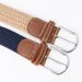 Popular elastic woven women's canvas belt, casual pin buckle women's trouser belt, men's elastic belt _viptrois.com