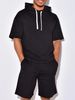 New Summer Casual Comfortable Shorts Hoodie Men's Fitness Sports Short Sleeve Set_viptrois.com