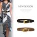 Designer vintage leather belt women's skirt with all-in-one decorative belt Simple fashion with coat black waistband_viptrois.com